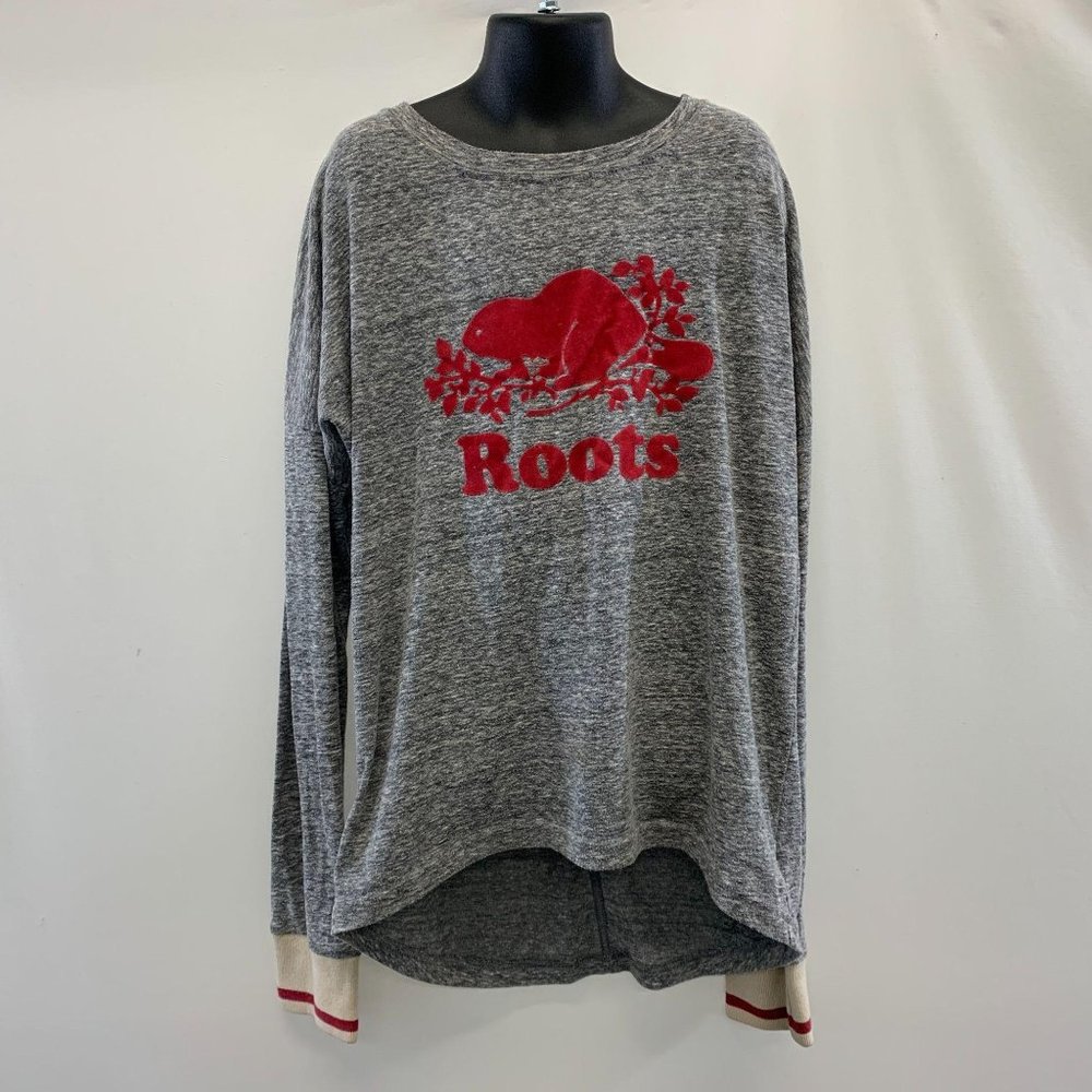 Roots Kids Long Sleeve Salt and Pepper Coloured